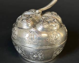 900 silver Cambodian betel nut box