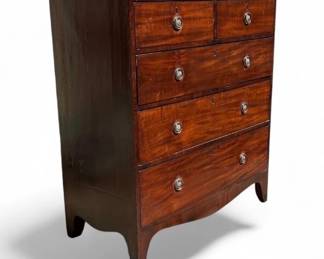 English mahogany front 2/3 drawer chest