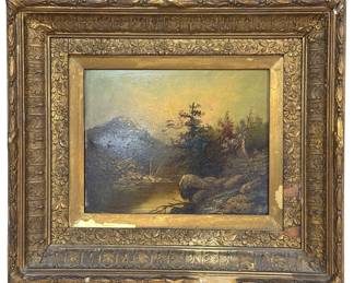 Oil on board landscape