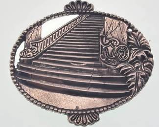 Sterling Jefferson Hotel stairs brooch