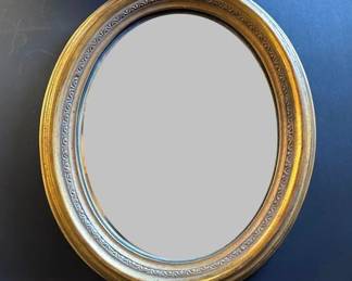 Two Borghese small gilt mirrors