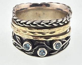 Sterling topaz band