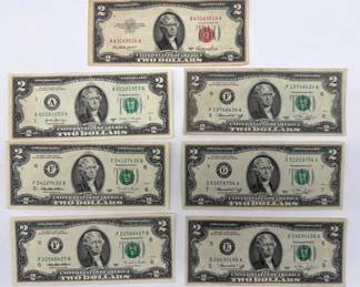 Red seal, newer $2 bills