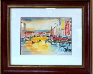 Signed watercolor by Kathy Rennell Forbes