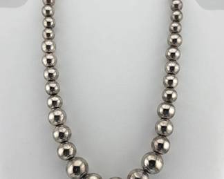 Mexican sterling beaded necklace