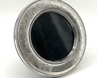 Sterling round picture frame
