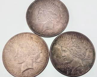 Three Peace dollars 1922-23