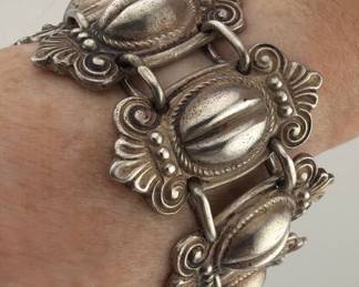 Heavy sterling Mexican bracelet