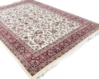 Room size Indian Tabriz rug, just cleaned; 8’10” x 11’12”