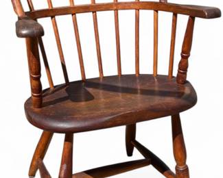 Antique sack back armchair