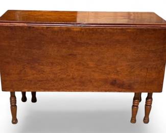 Cherry period Sheraton drop leaf table with gate leg