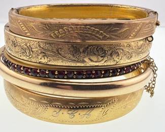 Gold filled bangles