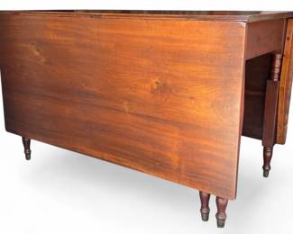 Walnut Sheraton drop leaf dining table