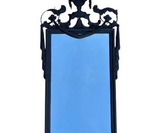 Neoclassical style painted black mirror