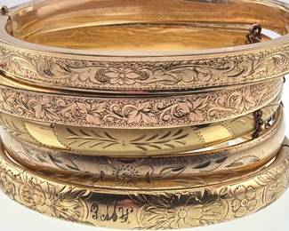 Gold filled bangles