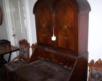 1920s SECRETARY WITH PAINT DECORATION