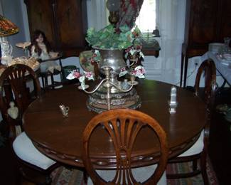 ANOTHER SHOT OF THE DINING SET & SILVER