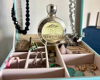 Versace perfume, costume jewelry