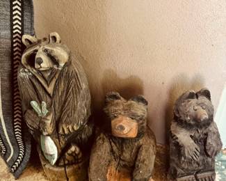 Wood Carved bears
