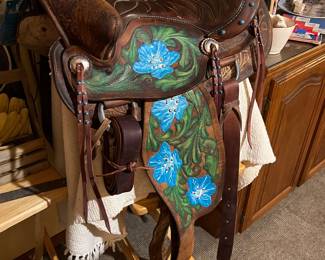Hand Painted Saddle 