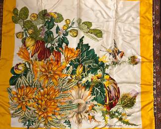 Vintage Ferragamo Silk Scarf 