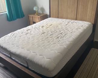 Queen orthopedic bed & matching headboard 