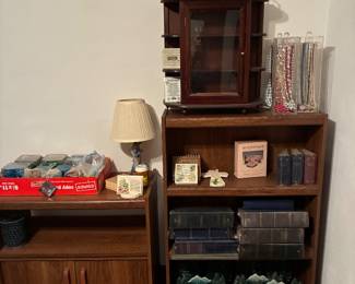 Bookshelf, picture albums, wall curio