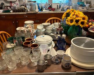 Glasses and china