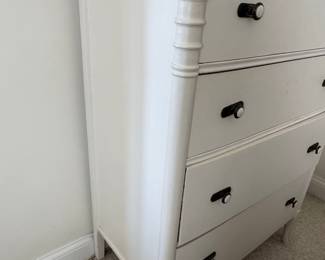 White Painted Bamboo-Style Dresser