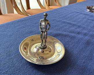 Tiffany & Co. Sterling Silver Golfer Pin/Trinket Dish