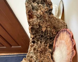 Polished Agate Slice with Natural Edge and Druzy Center