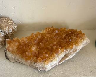 Natural Citrine Crystal Cluster on Matrix