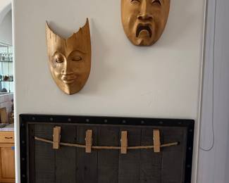 Theatrical Comedy and Tragedy Masks Wall Decor
