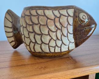 Mid-Century Ceramic Fish Planter
