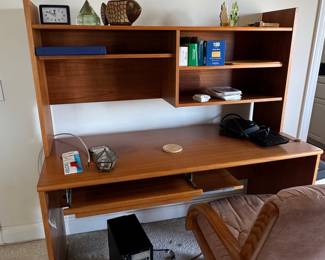 Danish Teak "Magic Box" Folding Desk with Hutch