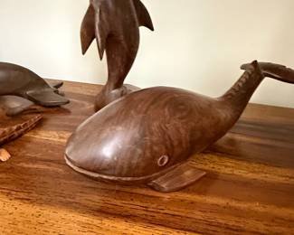 Carved Ironwood Dolphin Figurine