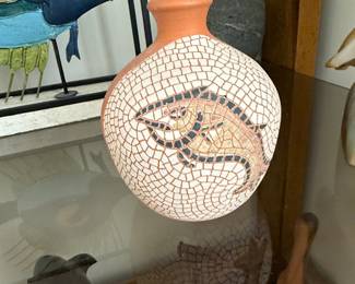 Mosaic Fish Vase - Palestinian Artisans