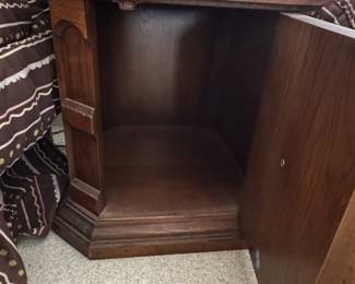 Vintage Hexagonal Storage End Table