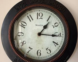 Westclox "Live, Love, Laugh" Decorative Wall Clock