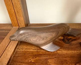 Carved Wooden Dolphin Sculpture