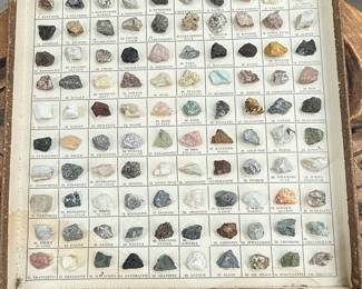 Vintage Mineral Specimen Collection Box