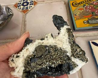 Quartz, Pyrite, and Sphalerite Mineral Specimen