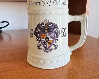 University of Colorado 1952 Fraternity Stein - "FOX"