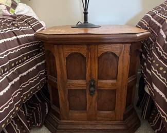 Vintage Hexagonal Storage End Table
