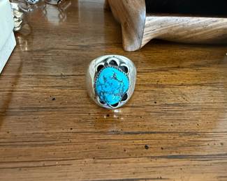 Navajo Turquoise Sterling Silver Ring