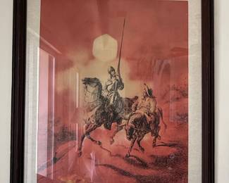 Don Quixote and Sancho Panza Lithograph by Gustave Doré