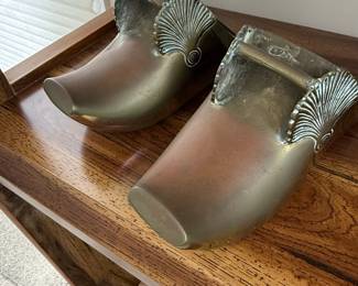 Brass Clam Shell Bookends
