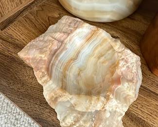Natural Onyx Freeform Tray and Bowl
