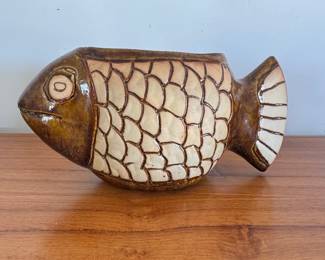 Mid-Century Ceramic Fish Planter