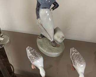 Royal Copenhagen Porcelain Figurine "Girl with Goose" #528